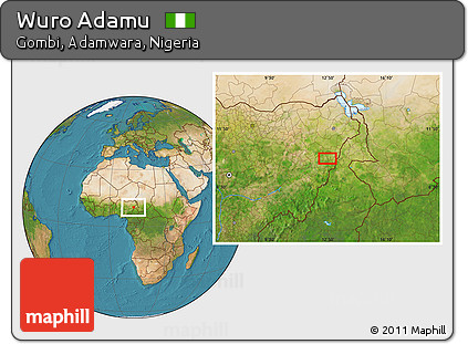 Satellite Location Map of Wuro Adamu