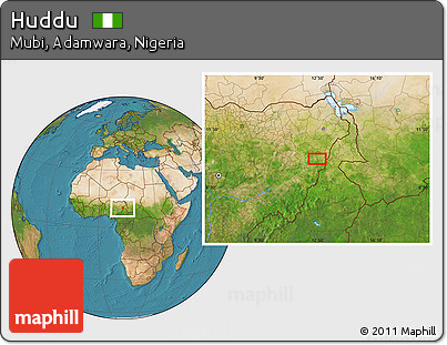 Satellite Location Map of Huddu