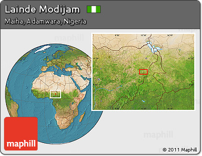 Satellite Location Map of Lainde Modijam