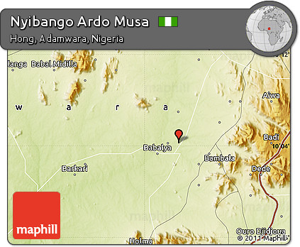 Physical Map of Nyibango Ardo Musa