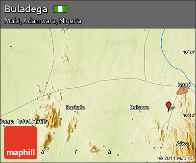 Physical Map of Buladega