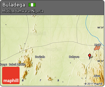 Physical Map of Buladega
