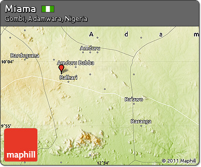 Physical Map of Miama