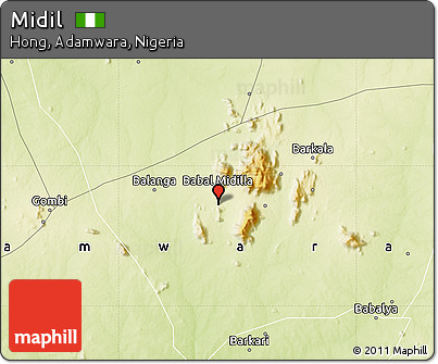 Physical Map of Midil
