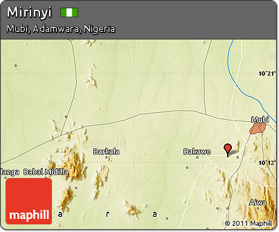 Physical Map of Mirinyi