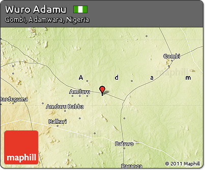 Physical Map of Wuro Adamu