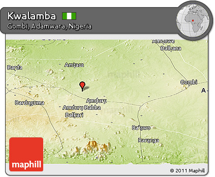 Physical Panoramic Map of Kwalamba