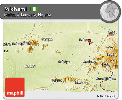 Physical Panoramic Map of Michami