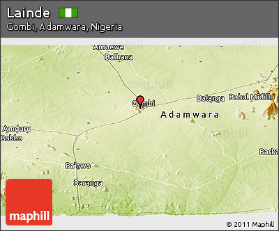 Physical Panoramic Map of Lainde