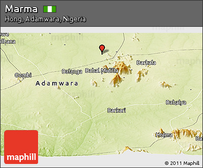 Physical Panoramic Map of Marma