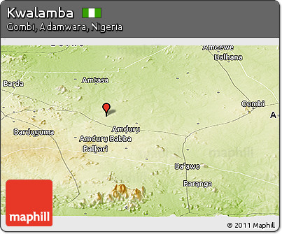 Physical Panoramic Map of Kwalamba