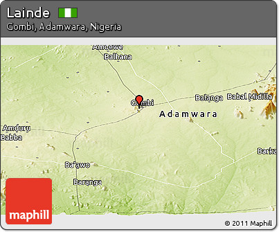 Physical Panoramic Map of Lainde