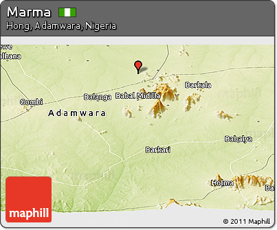 Physical Panoramic Map of Marma