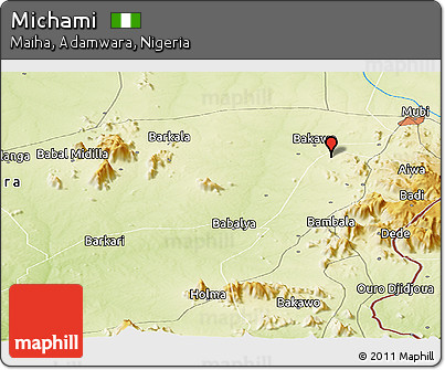 Physical Panoramic Map of Michami