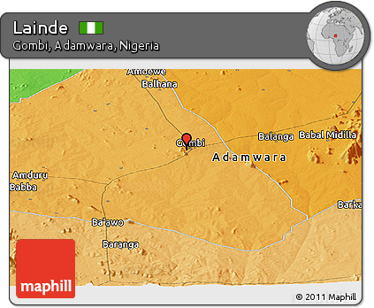 Political Panoramic Map of Lainde