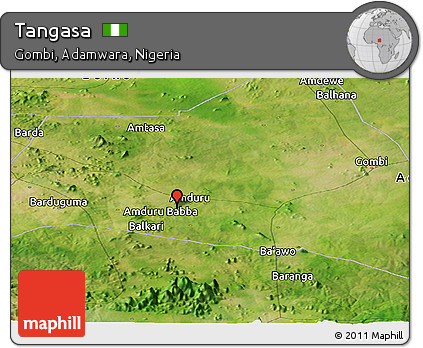 Satellite Panoramic Map of Tangasa