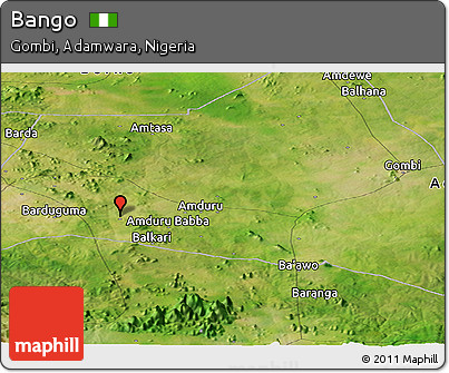 Satellite Panoramic Map of Bango