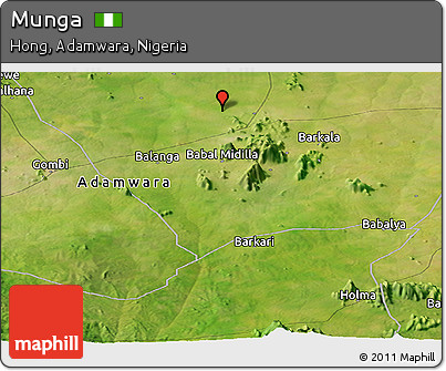 Satellite Panoramic Map of Munga