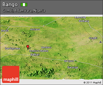 Satellite Panoramic Map of Bango
