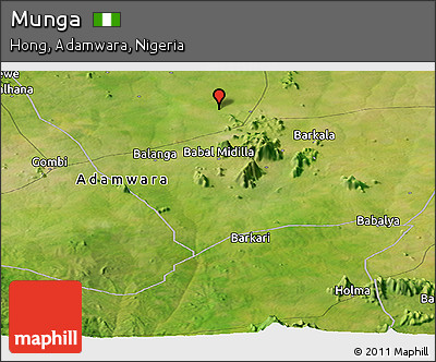 Satellite Panoramic Map of Munga