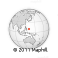 Outline Map of the Area around 10° 7' 21" N, 131° 49' 29" E, rectangular outline