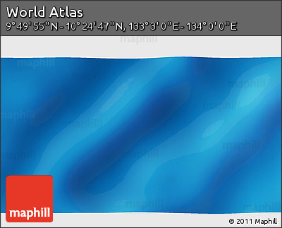 Physical 3D Map of the Area around 10° 7' 21" N, 133° 31' 30" E