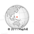 Outline Map of the Area around 10° 7' 21" N, 136° 4' 29" E, rectangular outline