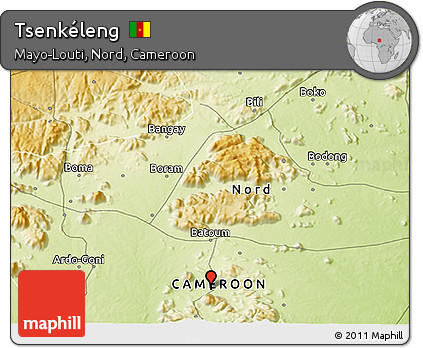 Physical 3D Map of Tsenkéleng