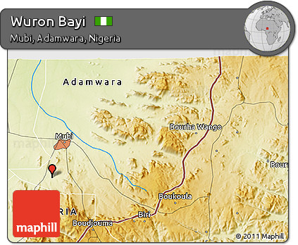 Physical 3D Map of Wuron Bayi