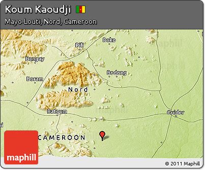 Physical 3D Map of Koum Kaoudji