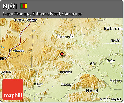Physical 3D Map of Njéfi