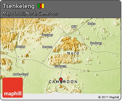Physical 3D Map of Tsenkéleng