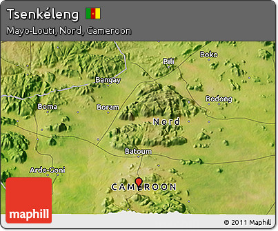 Satellite 3D Map of Tsenkéleng
