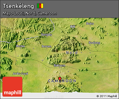 Satellite 3D Map of Tsenkéleng