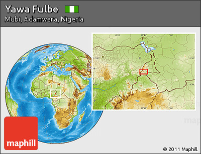 Physical Location Map of Yawa Fulbe