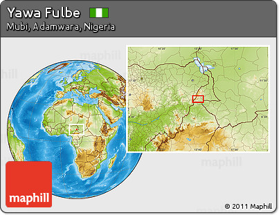 Physical Location Map of Yawa Fulbe
