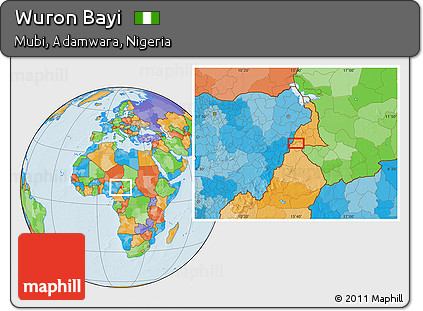 Political Location Map of Wuron Bayi