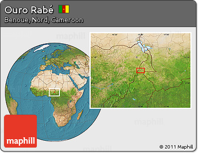 Satellite Location Map of Ouro Rabé