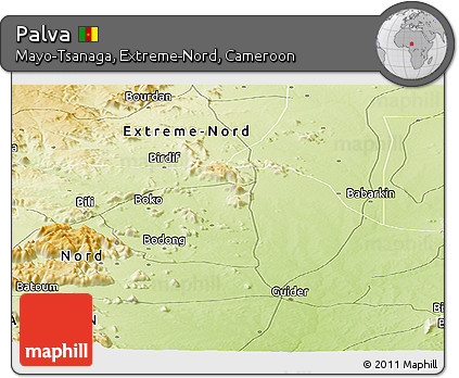Physical Panoramic Map of Palva
