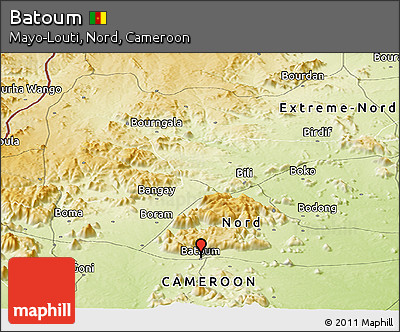 Physical Panoramic Map of Batoum