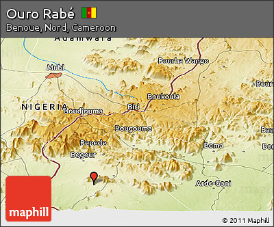 Physical Panoramic Map of Ouro Rabé