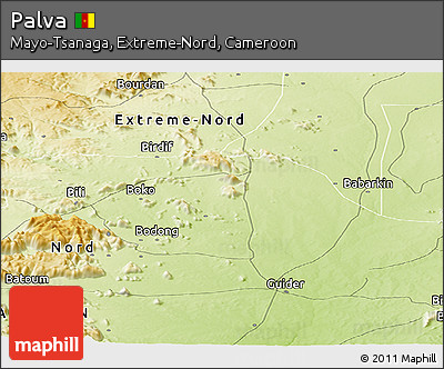 Physical Panoramic Map of Palva