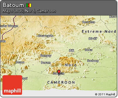 Physical Panoramic Map of Batoum