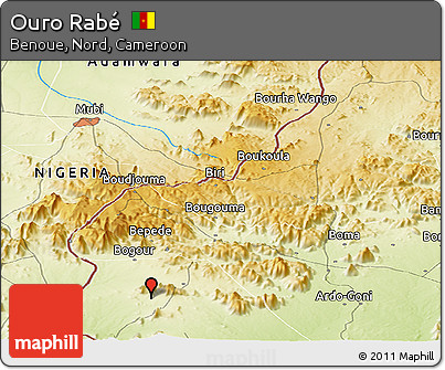 Physical Panoramic Map of Ouro Rabé
