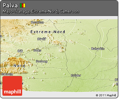 Physical Panoramic Map of Palva