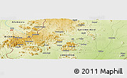 Physical Panoramic Map of Wuro Hammagu