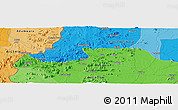 Political Panoramic Map of Chaba