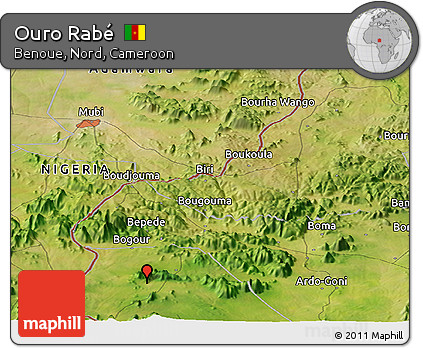 Satellite Panoramic Map of Ouro Rabé