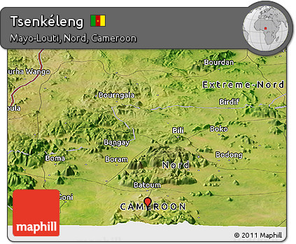 Satellite Panoramic Map of Tsenkéleng