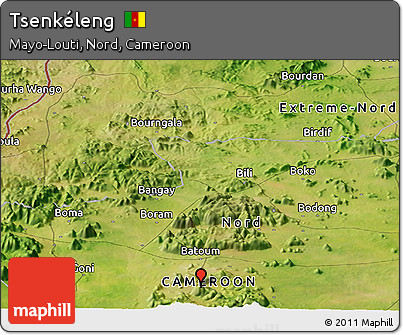 Satellite Panoramic Map of Tsenkéleng